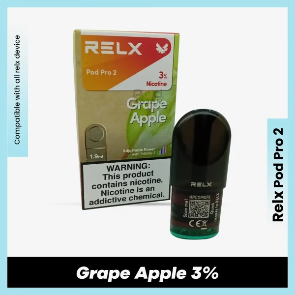 Relx Pod Pro 2 Grape Apple 3% for podseller