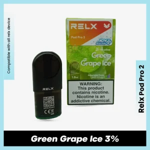 Relx Pod Pro 2 Green Grape Ice 3% for podseller