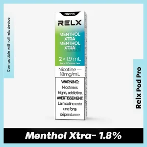 Relx Pod Pro Menthol Xtra 1.8% for podseller
