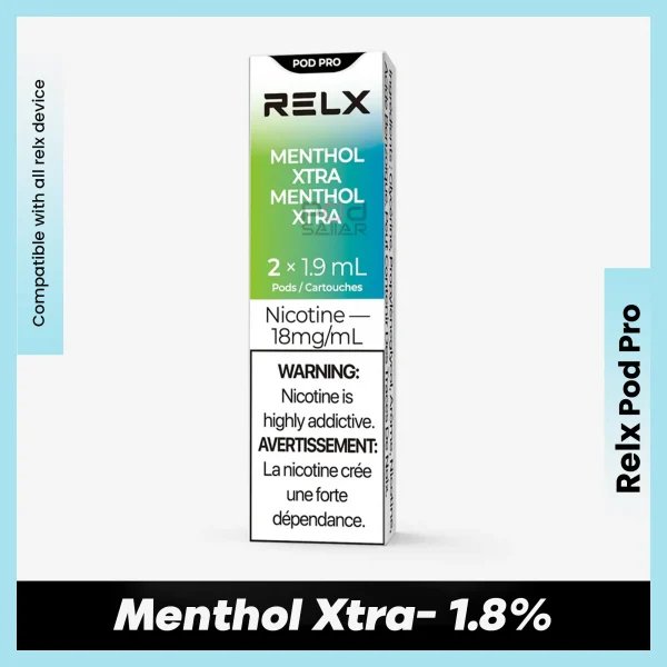 Relx Pod Pro Menthol Xtra 1.8% for podseller