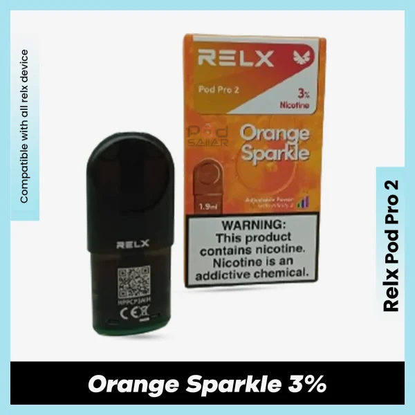 Relx Pod Pro 2 Orange Sparkle 3% for podseller