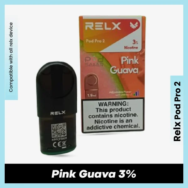 Relx Pod Pro 2 Pink Guava 3% for podseller