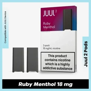 JUUL2 Ruby Menthol – crisp menthol with a fruity twist. 100% genuine pods.