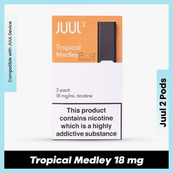 Shop JUUL2 Tropical Medley Pods (18mg) from JUUL & Relx Pod Seller in Dubai. Fruity blend with express 1–2 hour delivery across the UAE.
