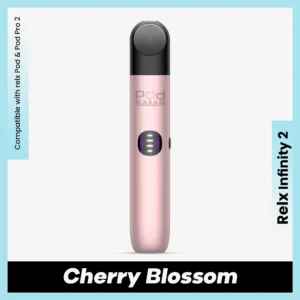 RELX Infinity 2 Cherry Blossom device with 3-level power LED indicator and ultra-fast charging port - 2026 Edition